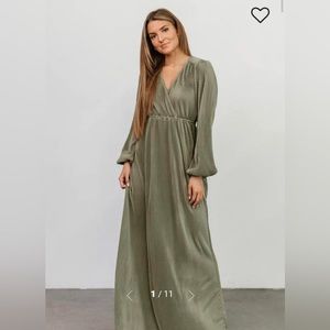 Baltic Born Olive Green empire waist maxi dress